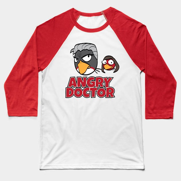 Angry Doctor (Clara Version) Baseball T-Shirt by MrPandaDesigns